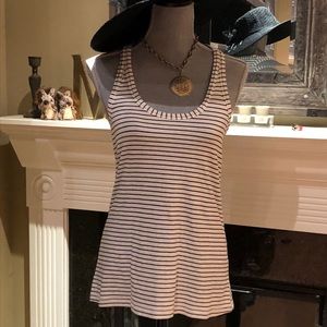 Lululemon white w/black stripes razorback